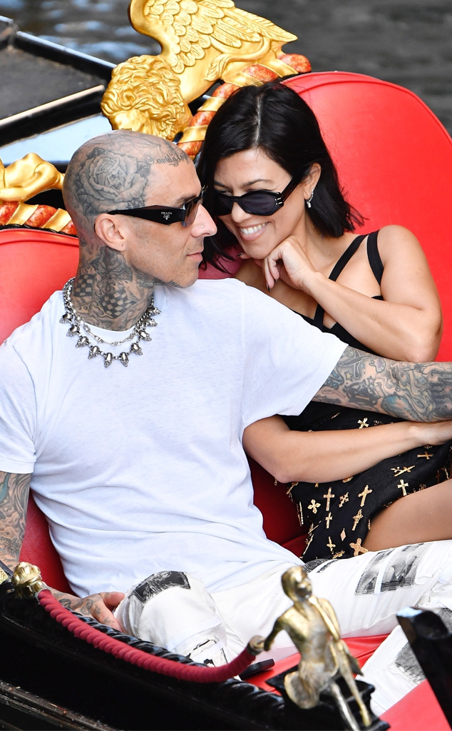 Photos from Kourtney Kardashian and Travis Barker's Romantic Trip to